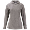 Cutter & Buck Women's Black Heather Adapt Knit Recycled Heathered Hooded Pullover