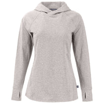 Cutter & Buck Women's Polished Heather Adapt Knit Recycled Heathered Hooded Pullover