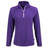 Cutter & Buck Women's College Purple Coastline Epic Comfort Recycled Quarter Zip