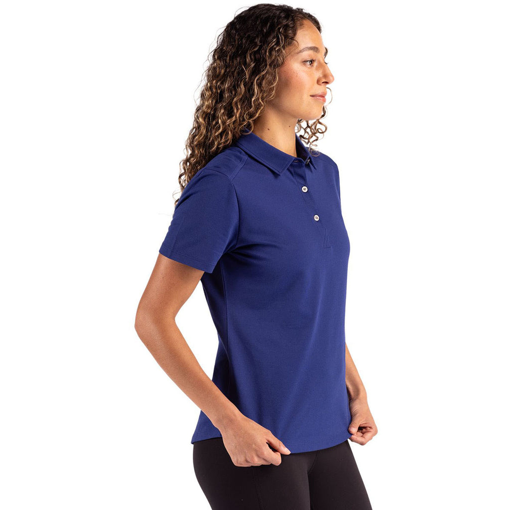 Cutter & Buck Women's Tour Blue Advantage Refresh Epic Confidence Recycled Tri-Blend Pique Polo
