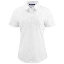 Cutter & Buck Women's White Advantage Refresh Epic Confidence Recycled Tri-Blend Pique Polo