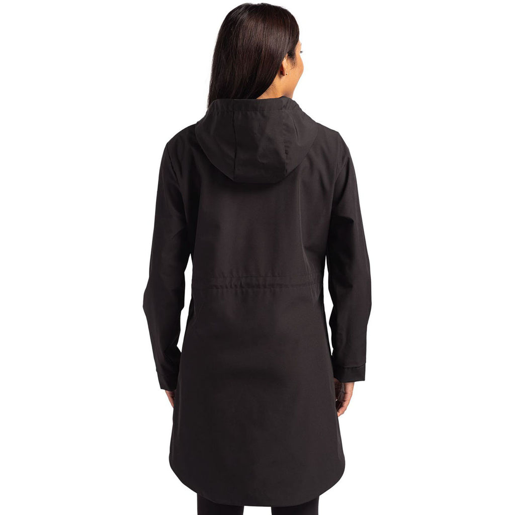 Cutter & Buck Women's Black Camano Everyday Stretch Recycled Water Resistant Jacket