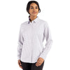Cutter & Buck Women's Concrete/White Skyline Epic Confidence Recycled Gingham Long Sleeve Dress Shirt