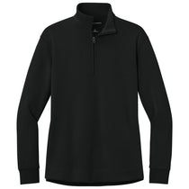 Port Authority Women's Deep Black Wearever Signature Double Pique 1/4-Zip