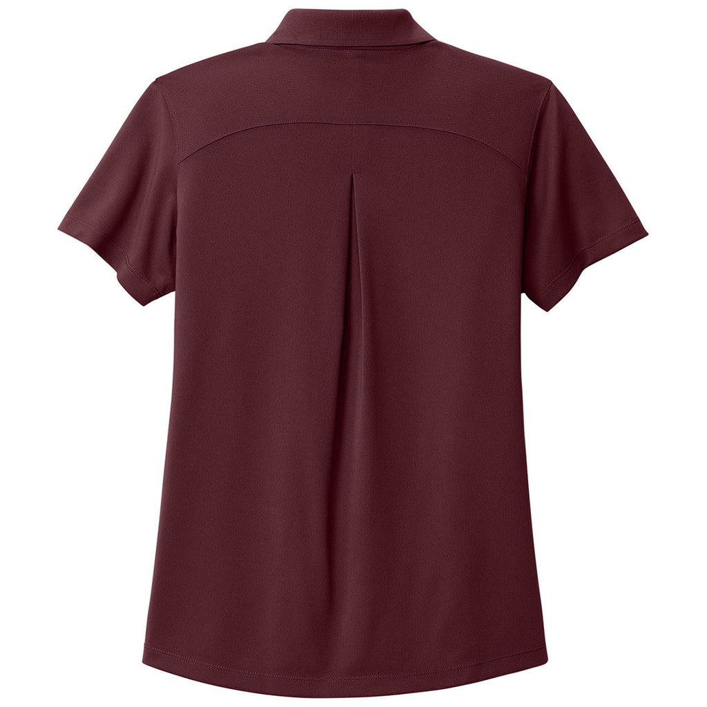 Port Authority Women's Burgundy Wearever Performance Pique Polo