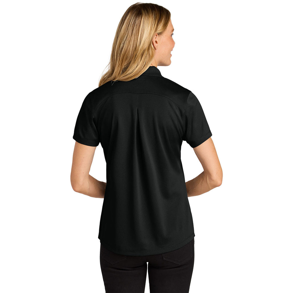 Port Authority Women's Deep Black Wearever Performance Pique Polo
