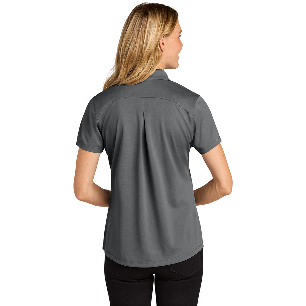 Port Authority Women's Storm Grey Wearever Performance Pique Polo