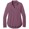 Port Authority Women's Purple Mist Luxe Knit Button Tunic