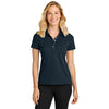 Port Authority Women's Night Navy Dry Zone Stain-Release Grid Polo