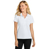 Port Authority Women's White Dry Zone Stain-Release Grid Polo