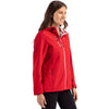 Clique Women's Red Telemark Eco Stretch Softshell Full Zip Hooded Jacket