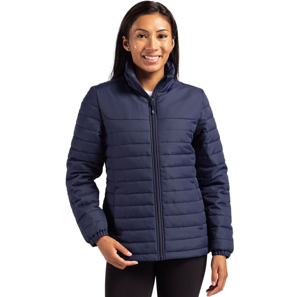 Clique Women's Dark Navy Elevation Eco Full Zip Puffer Jacket