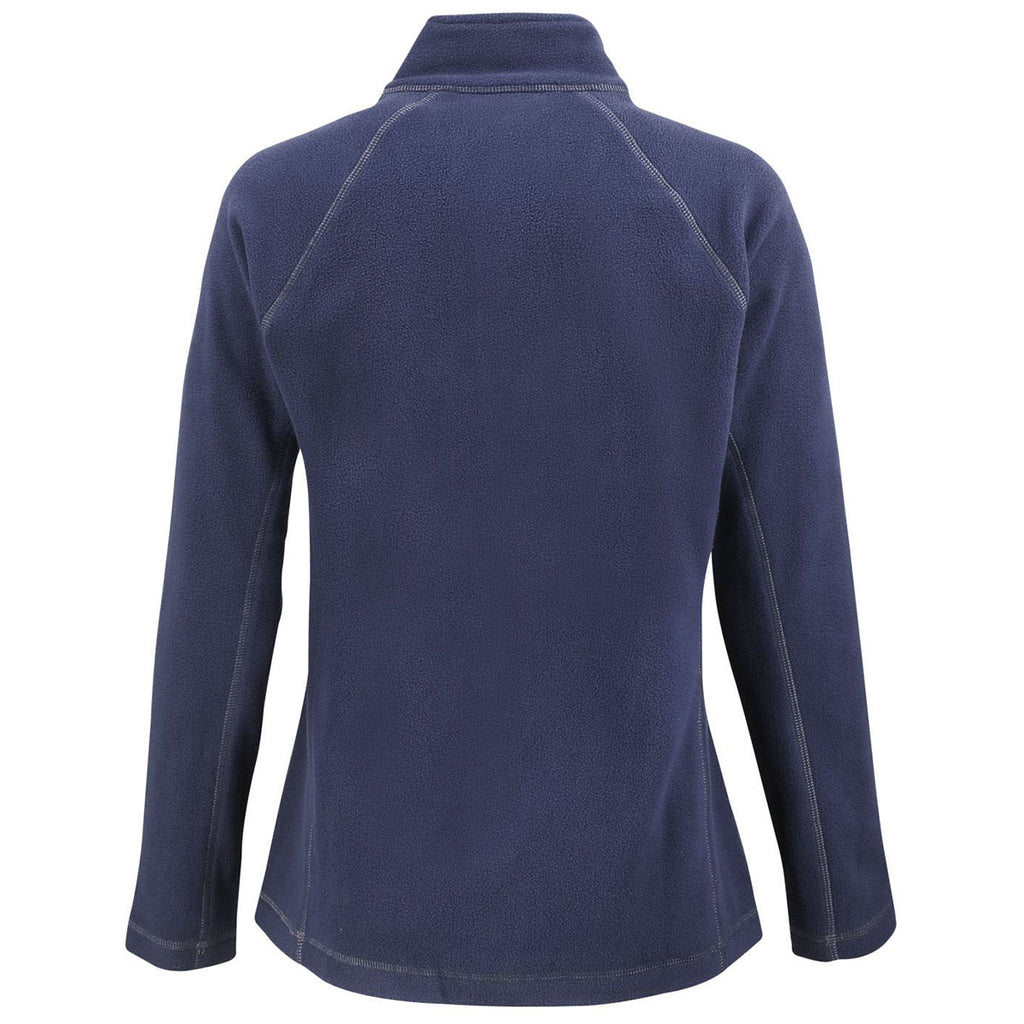 Clique Women's Dark Navy Powder Fleece Full Zip Jacket