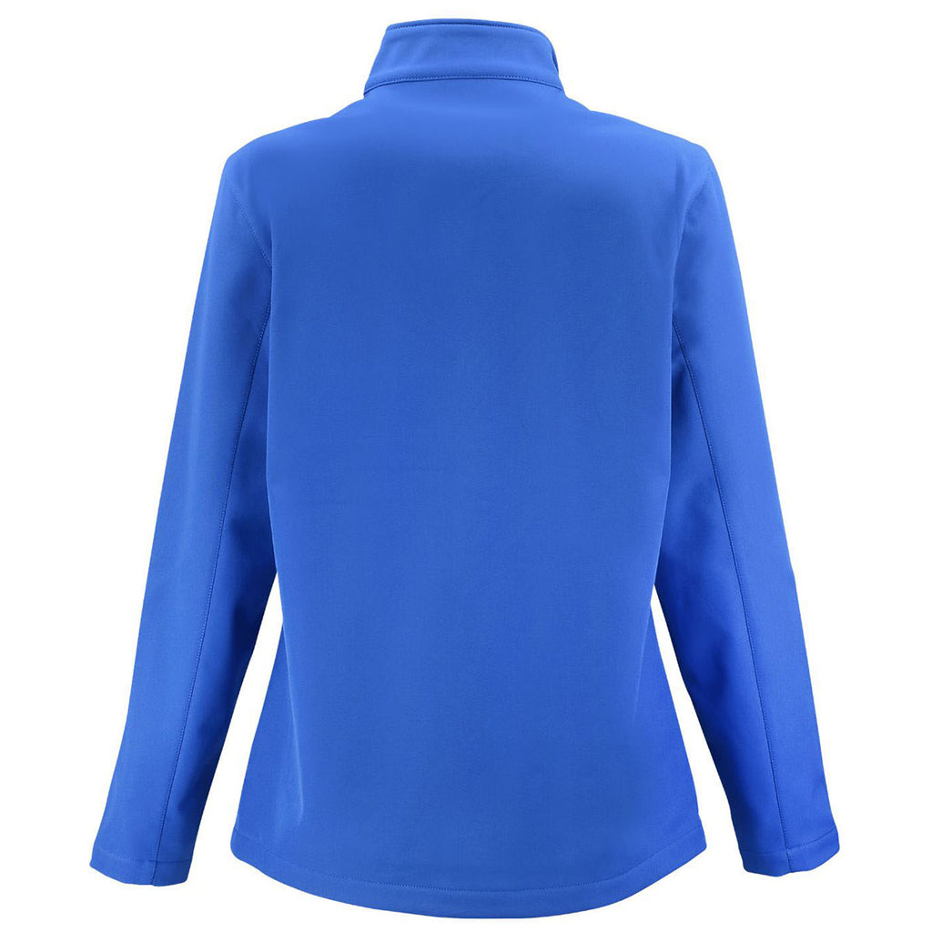 Clique Women's Royal Blue/Black Tempo Stretch Full Zip Softshell Jacket
