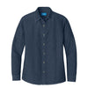 Port & Company Women's Ink Blue Long Sleeve Value Denim Shirt
