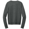 Port Authority Women's Charcoal Heather Easy Care Crewneck Cardigan Sweater