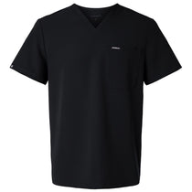 Jaanuu Men's Black Holmes Everyday 1-Pocket Scrub V-Neck Top