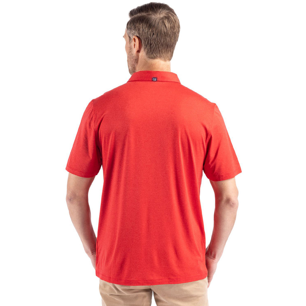 Cutter & Buck Men's Red Coastline Epic Comfort Eco Recycled Polo