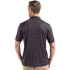 Cutter & Buck Men's Black Pike Eco Shadow Check Print Recycled Polo