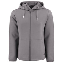 Cutter & Buck Men's Elemental Grey Roam Epic Comfort Recycled Full Zip Hooded Jacket