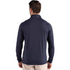 Cutter & Buck Men's Navy Blue Coastline Epic Comfort Recycled Quarter Zip