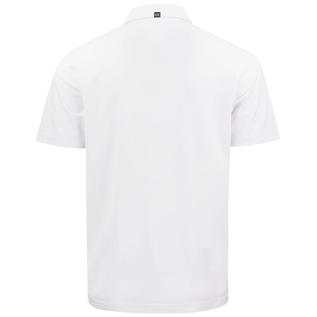 Cutter & Buck Men's White Advantage Refresh Epic Confidence Recycled Tri-Blend Pique Polo