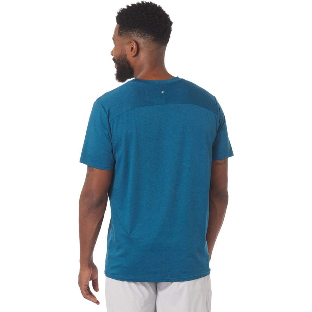 Glyder Men's Moroccan Blue Heather Salton Short Sleeve