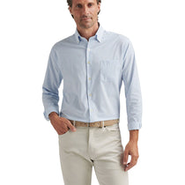 Peter Millar Men's Cottage Blue Hanford Performance Twill Sport Shirt