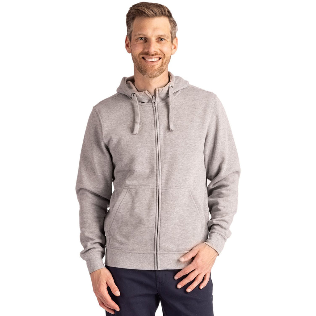 Clique Unisex Grey Melange Stockholm Full Zip Hoodie