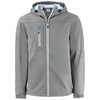 Clique Men's Pure Slate Telemark Eco Stretch Softshell Full Zip Hooded Jacket