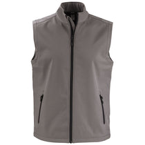 Clique Men's Pure Slate/Black Tempo Stretch Full Zip Softshell Vest