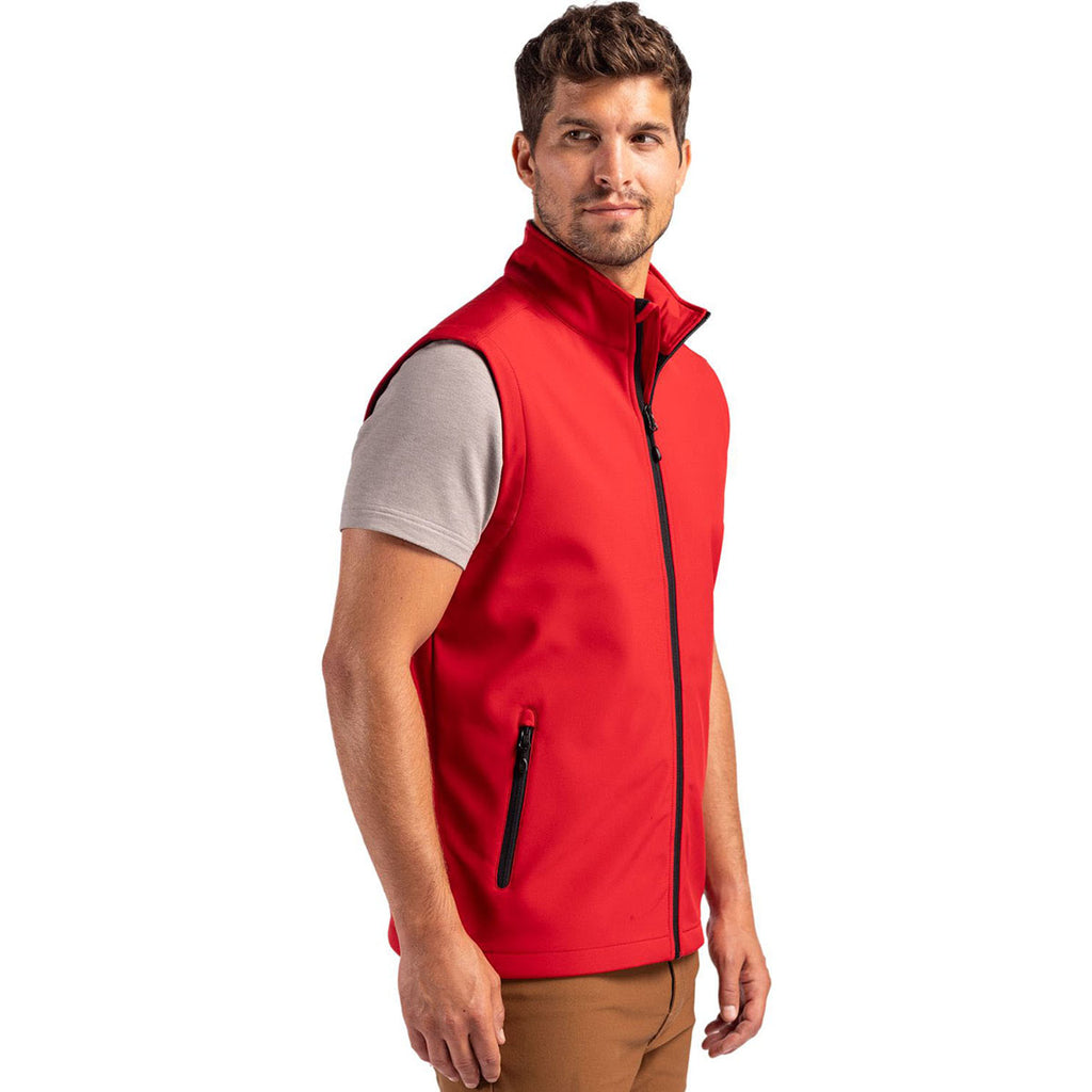 Clique Men's Red/Black Tempo Stretch Full Zip Softshell Vest