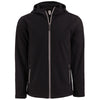 Clique Men's Black/Pure Slate Tempo Recycled Stretch Softshell Hooded Jacket