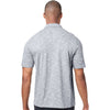 North End Men's Black Heather Eclipse Jacquard Polo