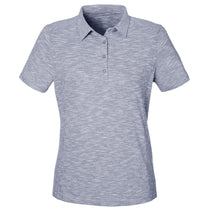 North End Women's Classic Navy Heather Eclipse Jacquard Polo
