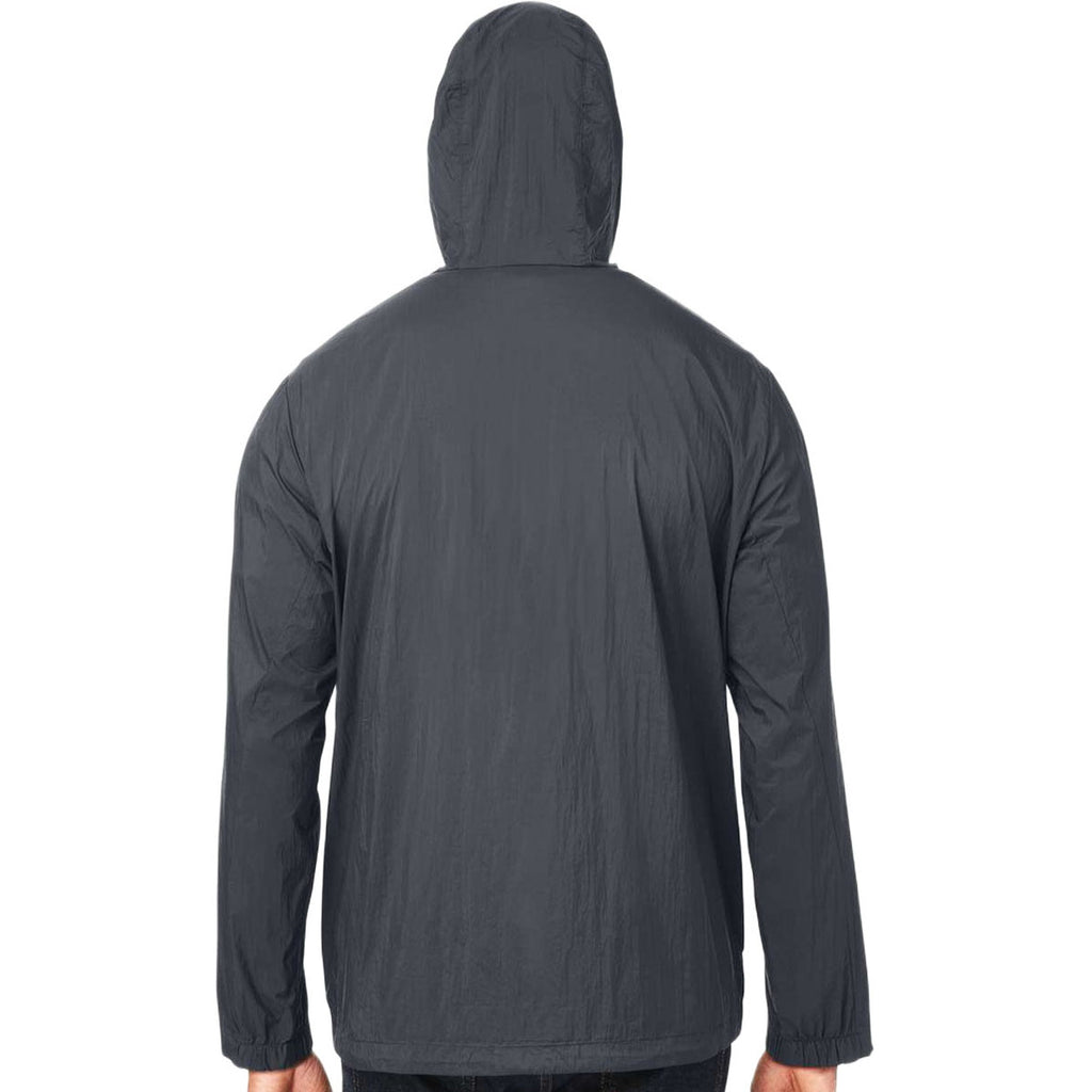 North End Men's Carbon/Black Aura Lightweight Packable Anorak
