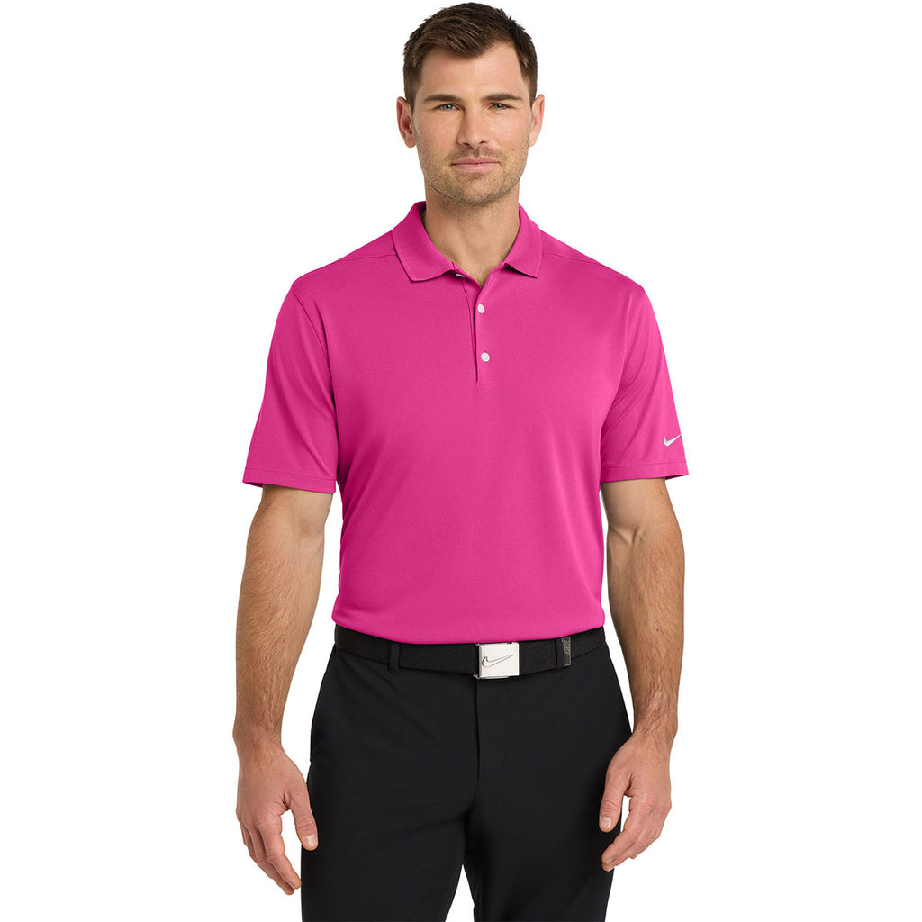 Nike Men's Vivid Pink Dri-FIT Micro Pique 2.0 Polo