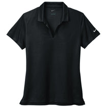 Nike Women's Black Dri-FIT Micro Pique 2.0 Polo