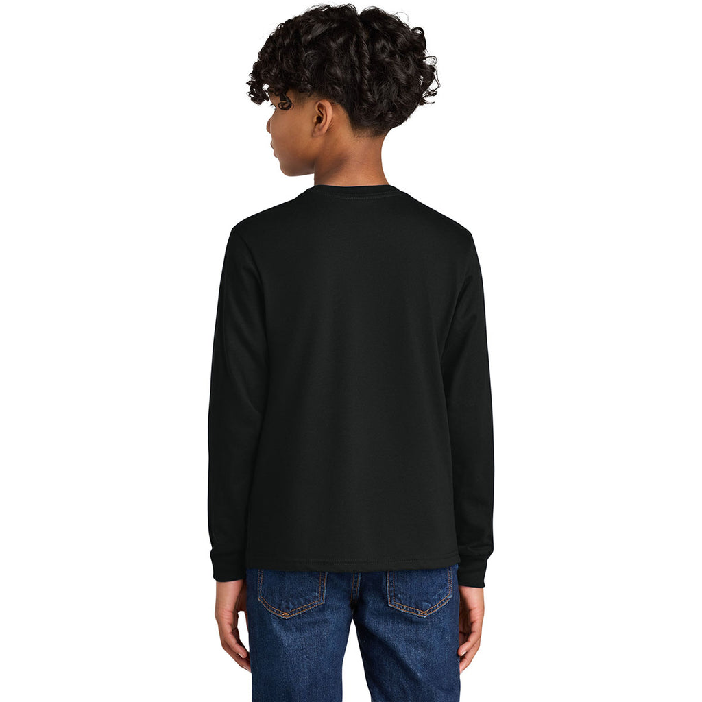 Next Level Youth Black Cotton Long Sleeve Tee