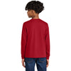 Next Level Youth Red Cotton Long Sleeve Tee