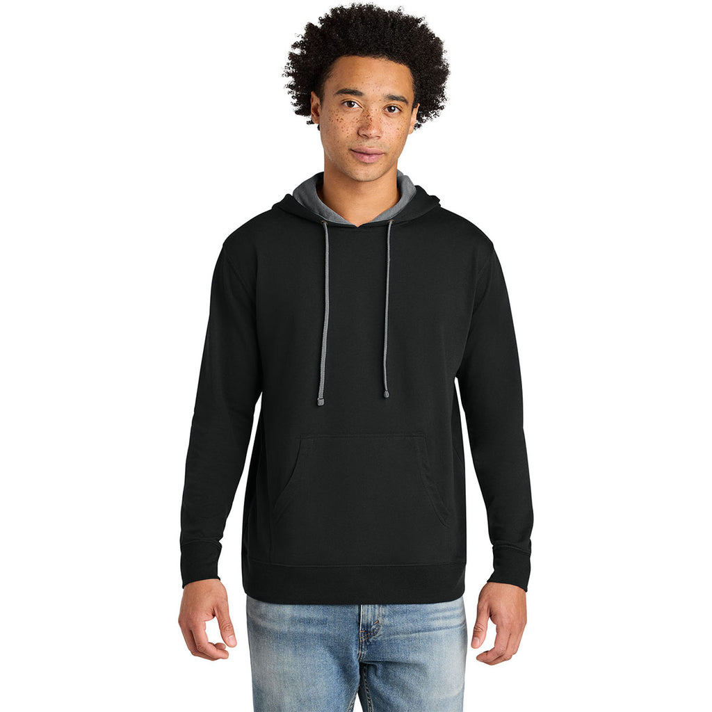 Next Level Men's Black/Heather Gray Laguna Hoodie