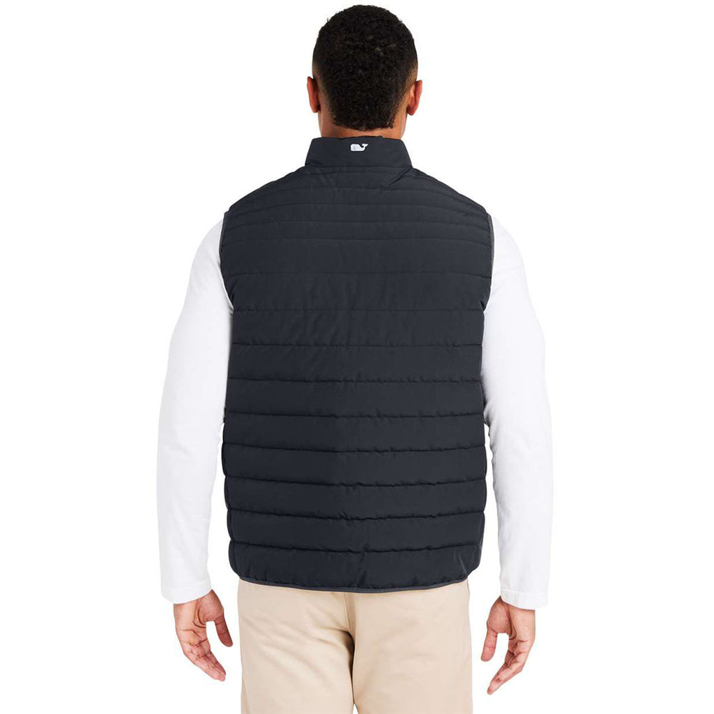 Vineyard Vines Men's Jet Black Mountain Weekend Puffer Vest