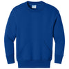 Port & Company Youth True Royal Core Fleece Crewneck Pocket Sweatshirt