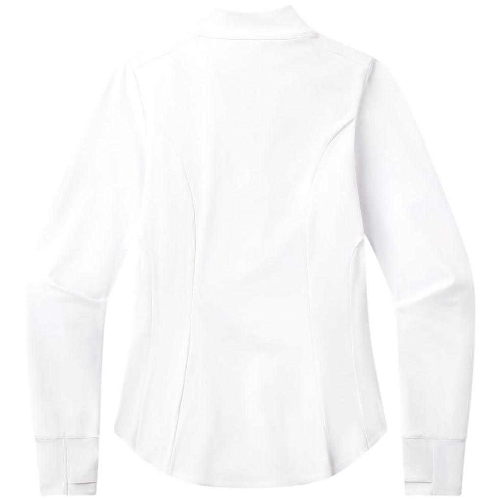 UNRL Women's White Performa Fitted Half-zip
