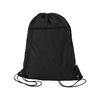 Q-Tees Black Polyester Cinchpack