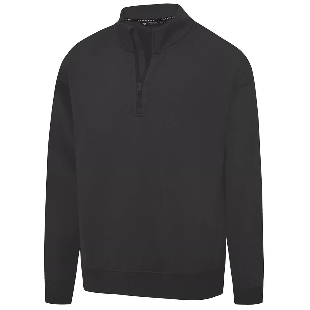Levelwear Black Murray Mockneck Pullover