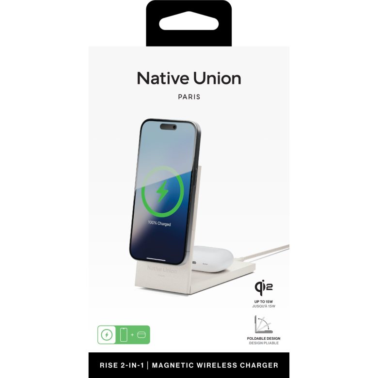 Native Union Sandstone Rise 2-IN-1 Qi2 Wireless Charger