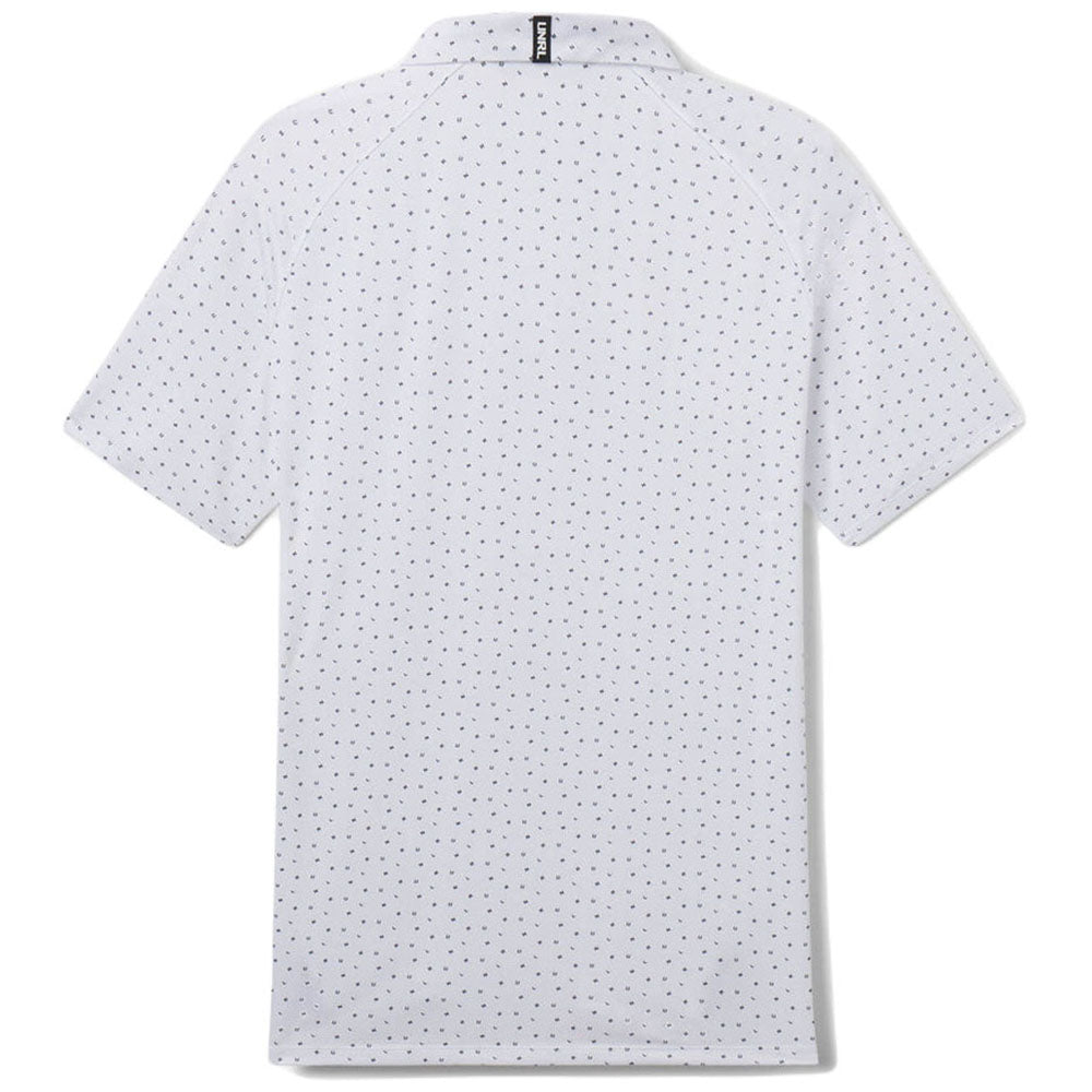 UNRL Men's White-Black Scramble Polo