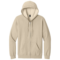 Gildan Men's Sand Softstyle Midweight Fleece Full-Zip Hooded Sweatshirt