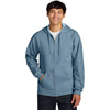 Gildan Men's Stone Blue Softstyle Midweight Fleece Full-Zip Hooded Sweatshirt